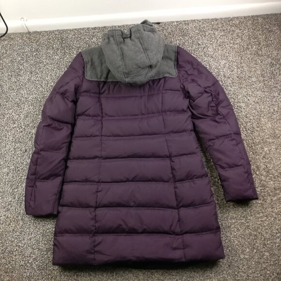 Anthropologie Cartonnier Coat Down Puffer Toggle Button Jacket Wool Purple Sz 4 - Picture 8 of 14